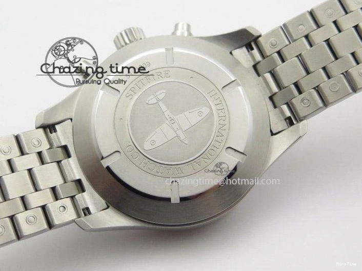 MIROTIME 0118 Pilot Chrono SS IW387809 ZF 1:1 Best Edition Silver Dial On SS Bracelet A Trendsetting 7327